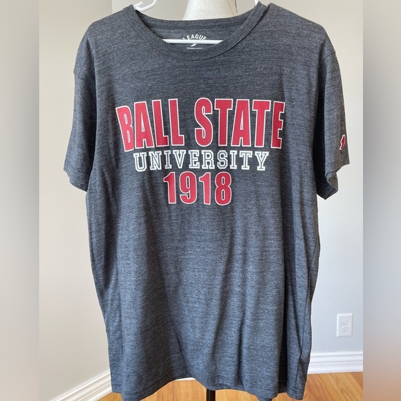 League  size large Ball State short sleeve t shirt  team  spirit David letterman - Picture 1 of 7